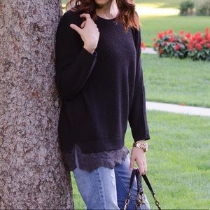 ✔️SOLD✔️ Sweater with lace detail